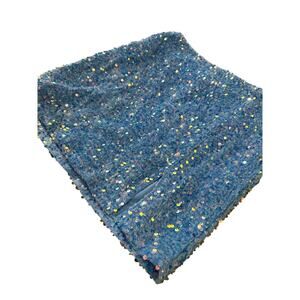 Nasty gal blue sequin mini skirt